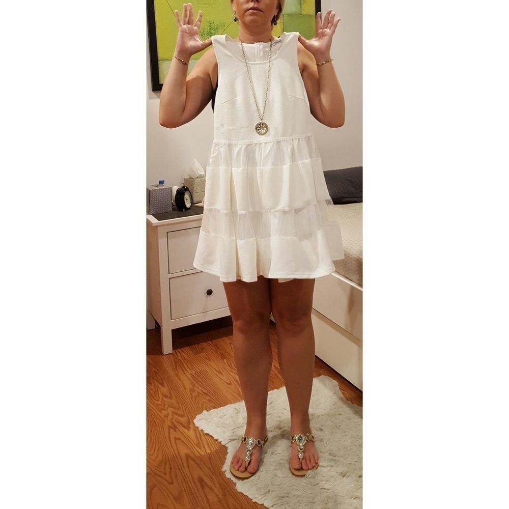 💕DAINTY HOOLIGAN💕 Short White Dress ~ DAMAGED